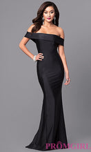 Long Off-the-Shoulder Atria Prom Dress with Train