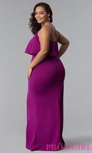 Long Plus-Size Wedding Guest Dress with Flounce