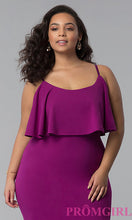 Long Plus-Size Wedding Guest Dress with Flounce