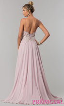 Long V-Neck Open-Back Chiffon Prom Dress by PromGirl