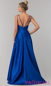 Long Alyce High-Low Taffeta Prom Dress with Slit